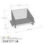 Hanah Home Estantería de Pared Dorada Madera y Metal Elegante 30x20x19 cm