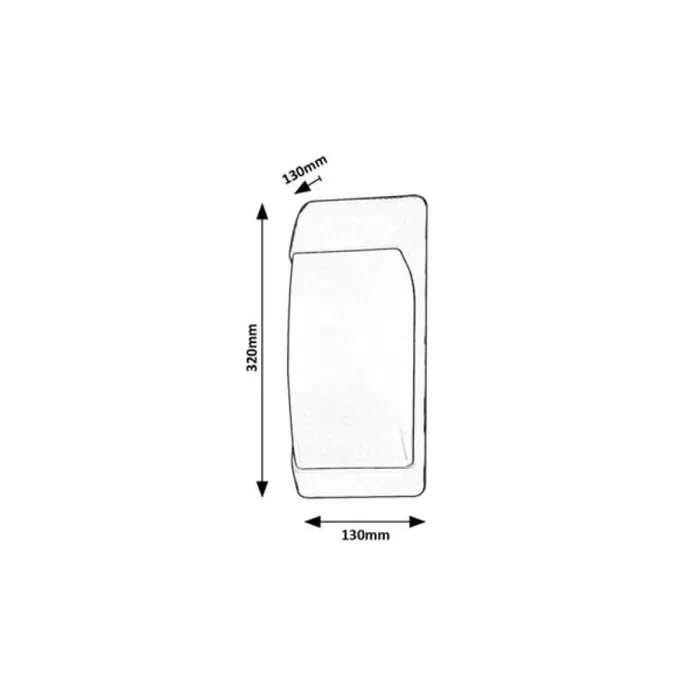 Rabalux RAB-7796 Aplique Exterior Opole Negro Mate Pantalla Blanca E27 IP65 Plástico