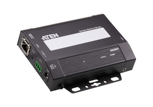 ATEN Servidor de Dispositivo Seguro 1 Puerto RS-232 a Ethernet, SN3001-AX-G - Para SCADA, Acceso Remoto y Control Industrial