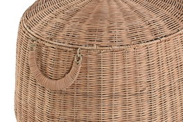 DKD Home Decor Cesta Tropical Natural Ratán Metal Set de 2 45 x 56 x 45 cm