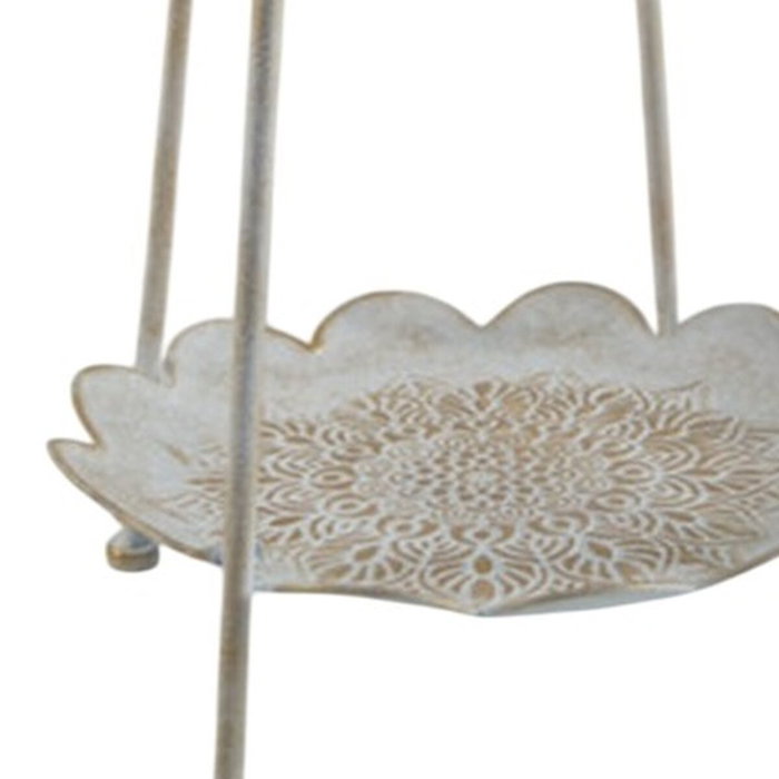 DKD Home Decor Bandeja de Decoración Mandala Blanco y Dorado MLAYA