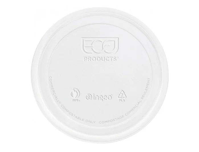 Blanca Tapa de plástico biodegradable para vaso de 290 cc, paquete de 100 unidades Blanca Tapa de plástico biodegradable para vaso de 290 cc, paquete de 100 unidades