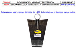 SIFER PRO Azada 1053-A 223x 75 mm