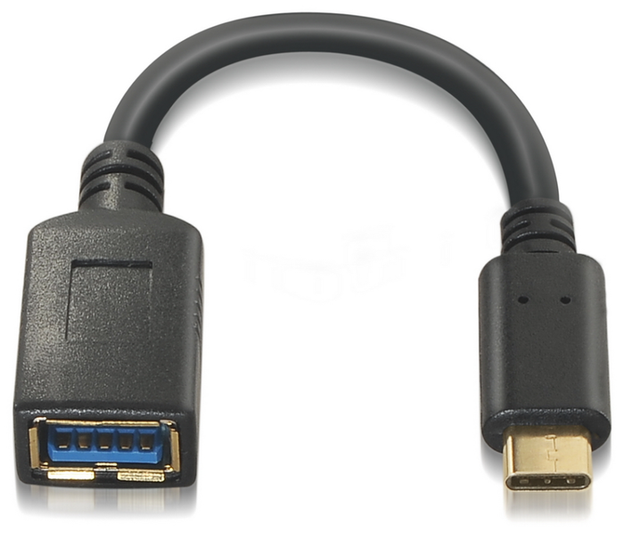 Aisens Cable USB 3.1 Gen1 USB-C Macho a USB-A Hembra 15cm Negro