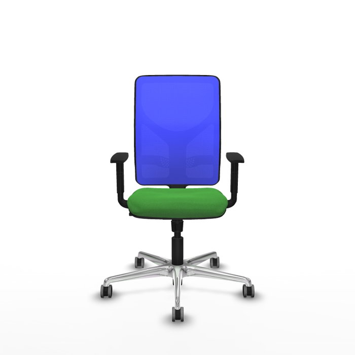PIQUERAS Y CRESPO Silla de oficina Motilla con mecanismo Sincro, Verde y Azul
