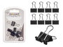 Pincello Set 8 Pinzas Clip Negro Metal 7.5x12.5x2 cm (Set de 24)