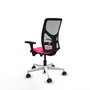 PIQUERAS Y CRESPO Silla de oficina Motilla con Mecanismo Sincro, Rosa y Gris