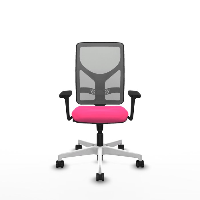 PIQUERAS Y CRESPO Silla de oficina Motilla con Mecanismo Sincro, Rosa y Gris