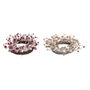 DKD Home Decor Surtido de 2 Coronas Navideñas de Poliéster y Metal 40x10x40 cm