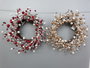 DKD Home Decor Surtido de 2 Coronas Navideñas de Poliéster y Metal 40x10x40 cm