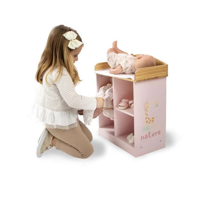 Muñecas Arias Perchero y Cambiador Nature para Bebé, Madera 37x20x48 cm Muñecas Arias Perchero y Cambiador Nature para Bebé, Madera 37x20x48 cm