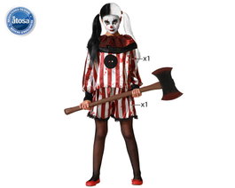 Disfraz de Payasa con Camiseta Roja y Pantalón para Niña 3-4 Años Halloween