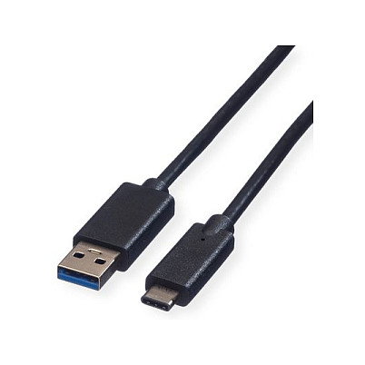 ROLINE Cable USB 3.2 Gen 1 A a C de 1 m, Negro ROLINE Cable USB 3.2 Gen 1 A a C de 1 m, Negro