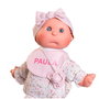 Muñecas Antonio Juan Mi Primer Dolly con Babero Personalizable 83205 - Muñeca Bebé de Tela Suave 36 cm - Juguete para Niñas y Niños +3 años