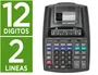 Liderpapel Calculadora Impresora Pantalla 12 Dígitos Impresión Bicolor Negra 57mm