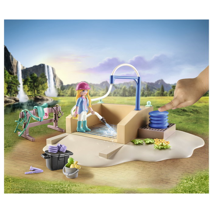 Playmobil 71354 Set de Juego Caballos de la Cascada con Isabella y León y Lavadero - 13 Piezas - Juguete de Aventura para Niños de 5 a 12 Años