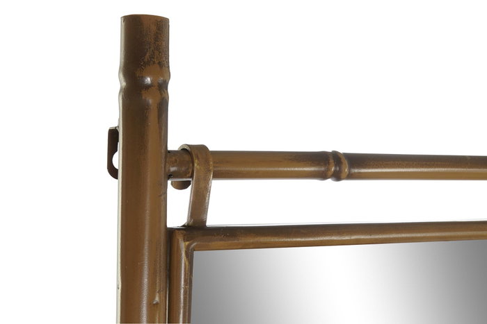 DKD Home Decor Toallero Balines Mostaza Metal y Espejo Escalera 55 x 3 x 190 cm