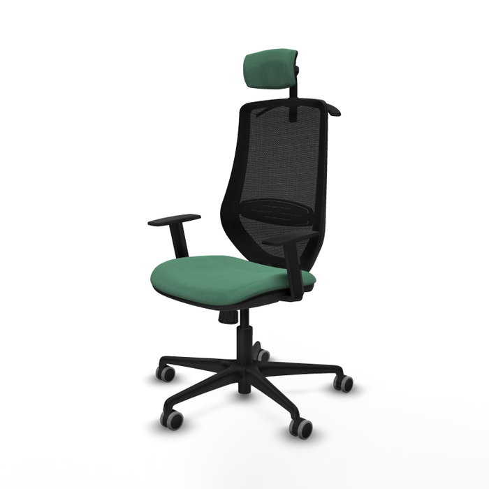 PIQUERAS Y CRESPO Silla de oficina Mardos con mecanismo Sincro Verde esmeralda