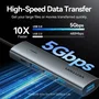 Vention Hub USB Tipo-C 3.0 TGZHB 3xUSB 1xUSB-C PD Gris