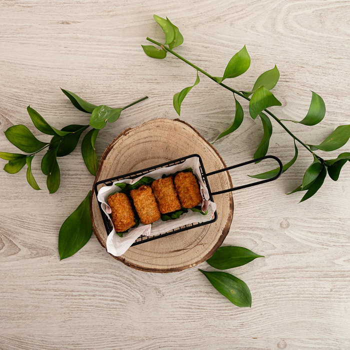 Cesta Rectangular Metal Gastro Black Quid 16x10,5x5,5 cm