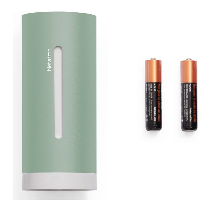 NetAtmo NIM-M-WW Módulo Inteligente Interior Adicional, Medidor de Temperatura y Humedad Inalámbrico, Precisión 0.3°, Aluminio, Color Menta, 4x AAA