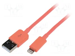 LOGILINK Cable USB 2.0 a Apple Lightning de 1m, Rosa