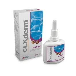 Icf-Drn CLXDERM SPOT GEL 100ml - Solución de Clorhexidina al 0.45% para Infecciones Bacterianas y Malassezia en Otitis y Dermatitis Superficial