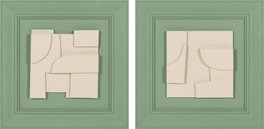 DKD Home Decor Cuadro Lienzo Abstracto 3D Surtido 2 Unidades