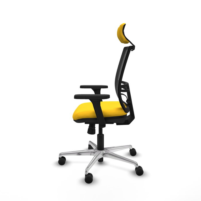 PIQUERAS Y CRESPO Silla de oficina Yunquera con mecanismo Sincro, Amarillo y Negro PIQUERAS Y CRESPO Silla de oficina Yunquera con mecanismo Sincro, Amarillo y Negro