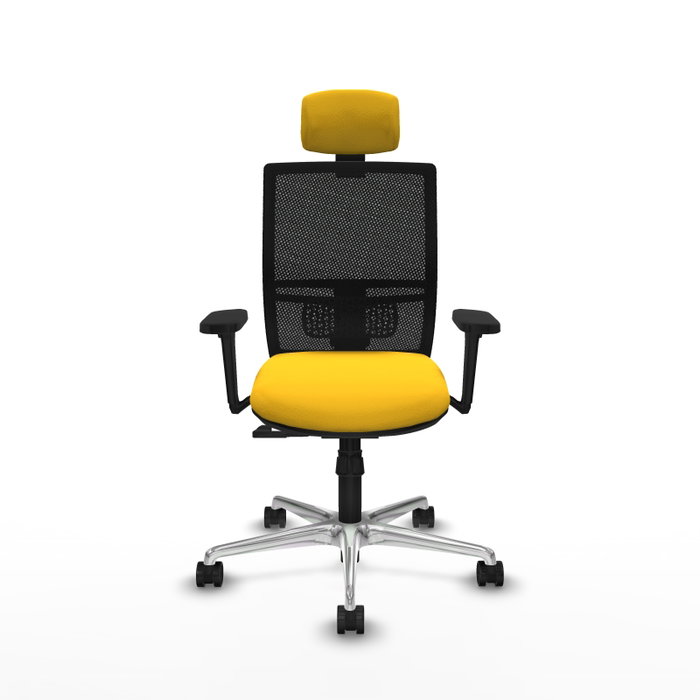 PIQUERAS Y CRESPO Silla de oficina Yunquera con mecanismo Sincro, Amarillo y Negro PIQUERAS Y CRESPO Silla de oficina Yunquera con mecanismo Sincro, Amarillo y Negro