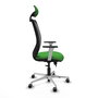PIQUERAS Y CRESPO Silla de oficina Zulema con mecanismo Sincro/Traslack, Verde y Negro