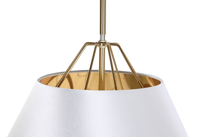 DKD Home Decor Lámpara de Techo Moderna Metal Dorado y Blanco 38 x 38 x 32 cm