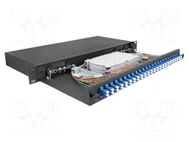 DeLOCK Caja de empalme de fibra óptica 19″ 24 x LC Duplex OS2 1U
