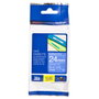Brother TZE-555 Cinta de rotulación laminada 24mm x 8m Blanco sobre azul