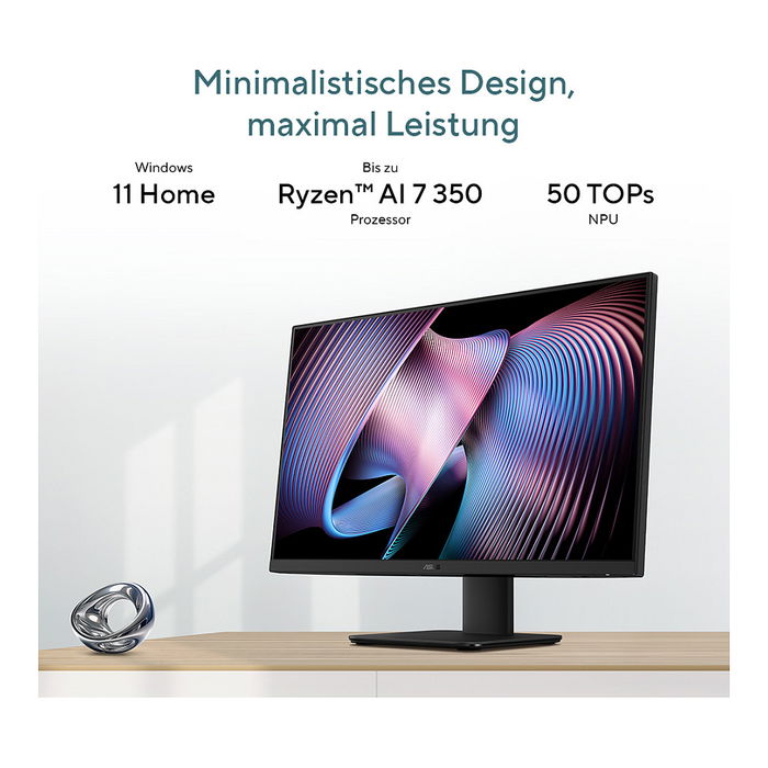 ASUS ExpertCenter VM670KA-BPE013W PC Todo en Uno 27" Full HD AMD Ryzen AI 7 16GB RAM 1TB SSD Windows 11 Home