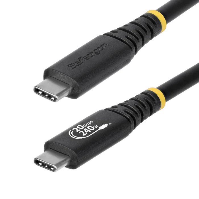 StarTech USB4 Cable USB-C de 2m, 20Gbps, 4K 120Hz, 240W PD EPR, Negro StarTech USB4 Cable USB-C de 2m, 20Gbps, 4K 120Hz, 240W PD EPR, Negro