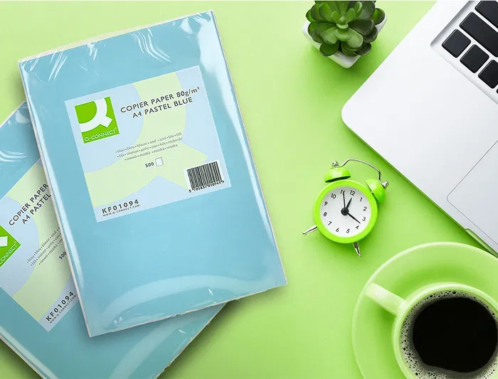 Q-connect Papel Color DIN A4 80gr Celeste Paquete 500 Hojas Q-connect Papel Color DIN A4 80gr Celeste Paquete 500 Hojas