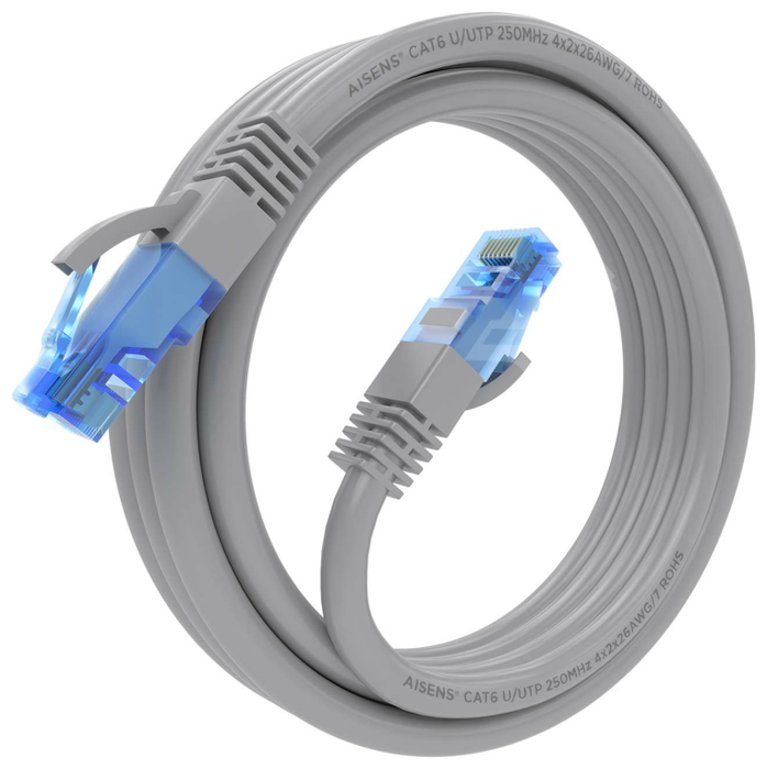 Aisens Cable de Red RJ45 Cat.6 UTP AWG26 CCA 3m Gris