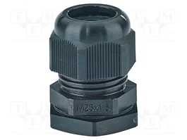 Gustav Hensel GmbH & Co. KG HENS Anbau-Kabelstutzen ASS25 M25 negro con alivio de tensión