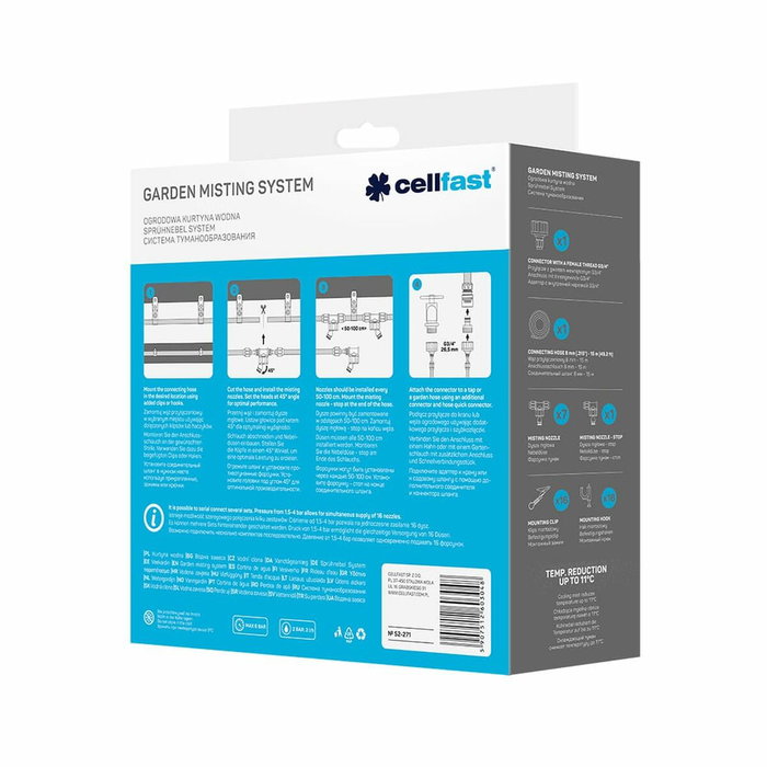 Cellfast Sistema de nebulización/climatización para exterior de 15 m