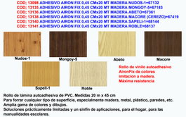 AIRON FIX Adhesivo para Madera con Nudos 0,45 cm x 20 m