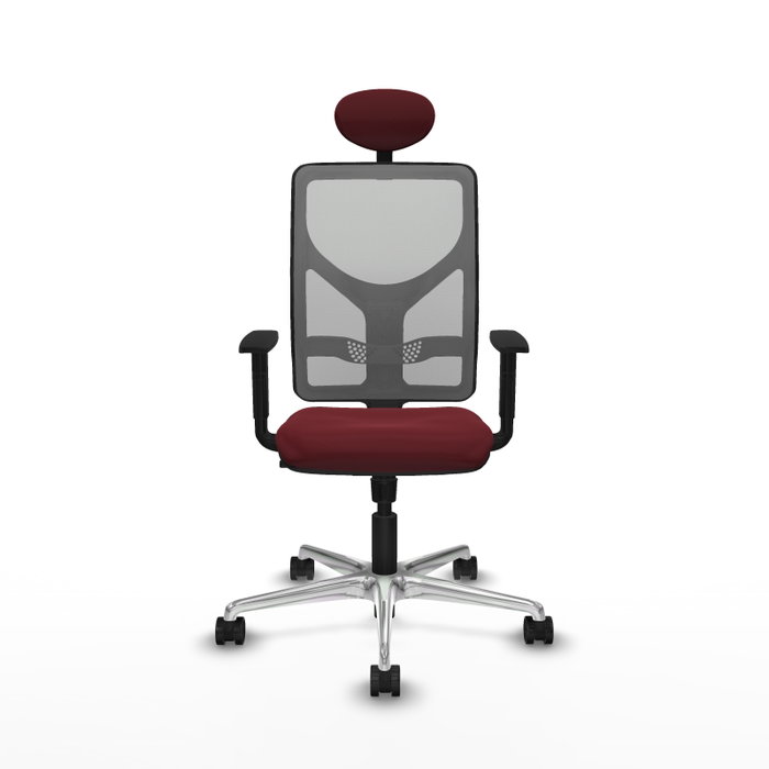 PIQUERAS Y CRESPO Silla de oficina Motilla con mecanismo Sincro, Granate y Gris PIQUERAS Y CRESPO Silla de oficina Motilla con mecanismo Sincro, Granate y Gris