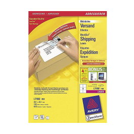 AVERY Zweckform Etiquetas de envío L7166-100 blancas 99,1 x 93,1 mm