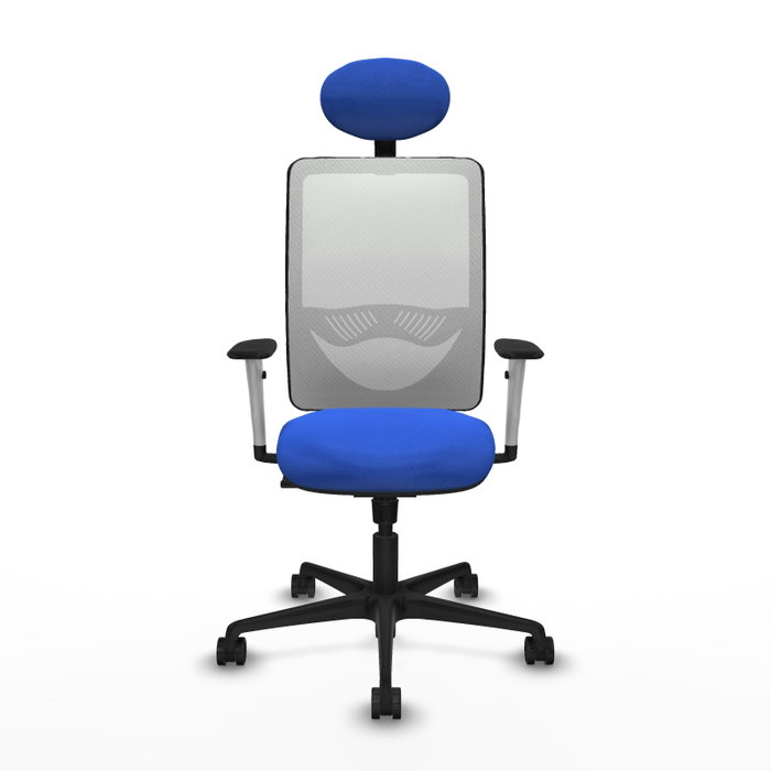 PIQUERAS Y CRESPO Silla de oficina Zulema con mecanismo Sincro, Azul y Blanco PIQUERAS Y CRESPO Silla de oficina Zulema con mecanismo Sincro, Azul y Blanco