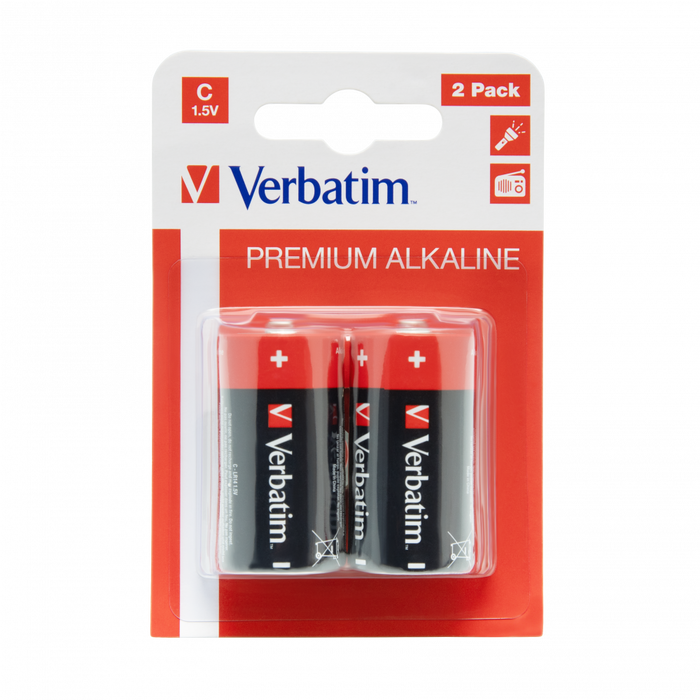 Verbatim Pilas Alcalinas C LR14 - Pack de 2 Unidades Verbatim Pilas Alcalinas C LR14 - Pack de 2 Unidades