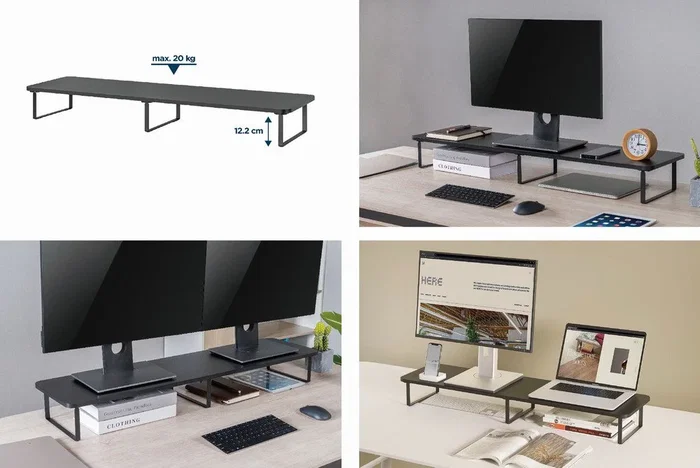Gembird MS-TABLE2-01 Soporte para Monitor Negro