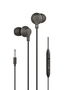 Daewoo Auriculares In-Ear con Microfono y Control de Volumen, Cable Jack 3.5 mm, Negro