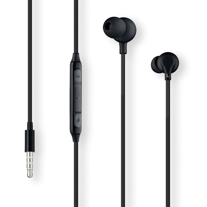 Daewoo Auriculares in-ear DW2013 con micrófono y control de volumen negro Daewoo Auriculares in-ear DW2013 con micrófono y control de volumen negro