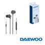 Daewoo Auriculares in-ear DW2013 con micrófono y control de volumen negro