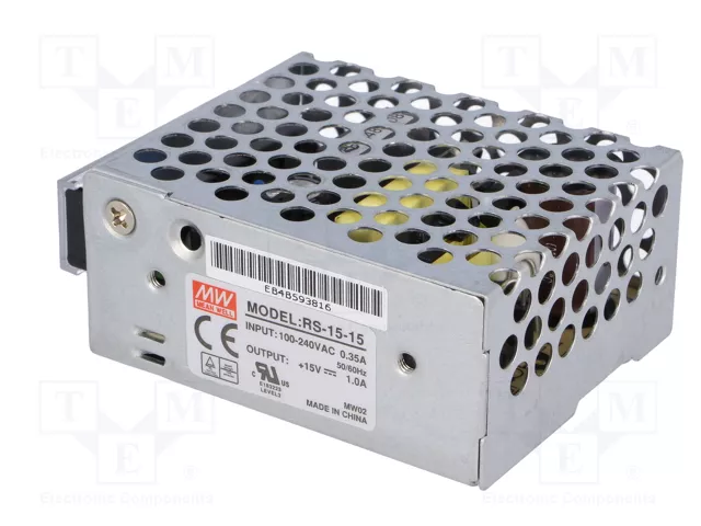 MEAN WELL RS-15 Alimentador de Módulo 15W 15VDC 1A